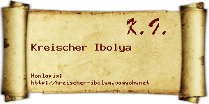 Kreischer Ibolya névjegykártya