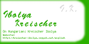 ibolya kreischer business card